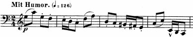 Example of false treble clef
