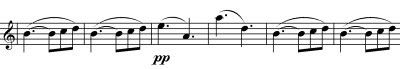 Example of false treble clef